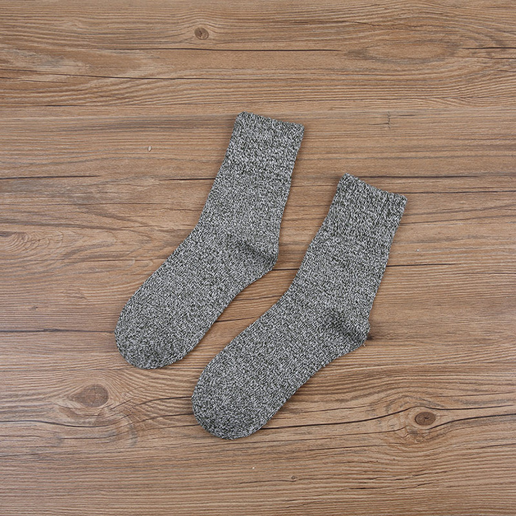 Boys Solid Color Fashion Casual Warm Thick Wool Socks England College Wind Breathable Socks